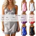 thumbnail image 3 of ZyeKqe Babydoll Lingerie for Women Spaghetti Strap Sleeveless V Neck Side Slit Nightgown Casual Loungewear Sleep Shirts, 3 of 6
