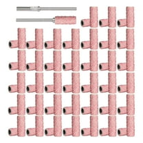 Niceauty 2 Heads Nail Grinder Drill Bits for Nail Tips for Drill Sandpaper Pink Professional Use