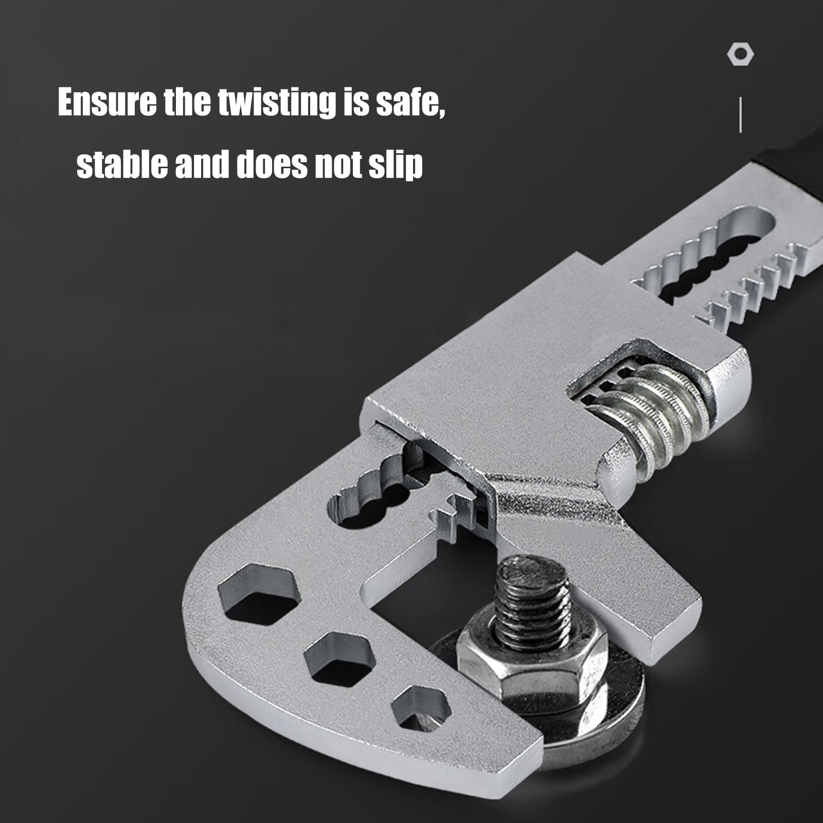 F Type Adjustable Wrench Steel Bathroom Sink Wrench Household Pipe Spanners Pipe Wrench and Large Opening Wrench