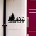 thumbnail image 2 of Handmadetneonsign Pine Forest House Number Metal Wall Art LED Light - Personalized Forest Number Address Sign Home Decor, 2 of 5