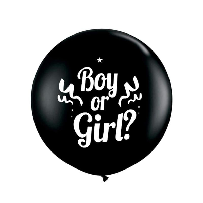 Gender Reveal Balloon Black Reveal Girl Or Boy Letter Latex Balloon Birthday Balloons