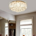 thumbnail image 5 of KPIBEST 12-Lights Gold Crystal Flush Mount Chandelier Light Fixture K9 Crystals Modern Ceiling Lights Elegant Pendant Lamp Dia 31.5 inch, 5 of 6