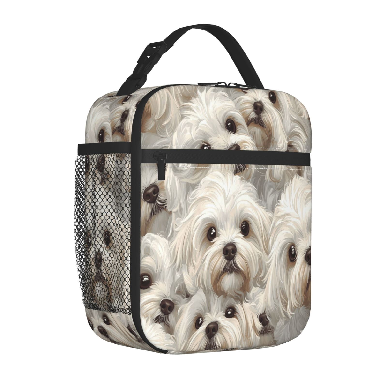Lunch Bag For Women Men Insulated Portable Lunch Box Bento Box Office Picnic Travel Cooler Bag Cute Puppy