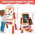 thumbnail image 2 of Kids Easel for Toddlers Age 3+, Art Magnetic White Board & Chalkboard Double Side Adjustable Stand, Drawing Writing Learning Educational Toy for 3 4 5 Year Boys Girl Birthday Gifts, Pink, 2 of 7