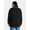 thumbnail image 3 of Terra & Sky Women's Plus V Neck Tunic Sweater, Lightweight, Sizes 0X-5X, 3 of 5