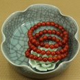 thumbnail image 4 of Angelstones Natural Red Blossom Agate 8mm Round Beads Stretch Bracelet 7" Unisex, 4 of 4