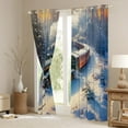 thumbnail image 3 of jejeloiu Retro Train Curtains Pack of 2 (42x84 Each),Hello Winter Curtains Blackout,Rustic Western Farmhouse Bedroom Curtains For Men Women,Ultra Soft Home Decor, 3 of 6