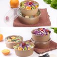 thumbnail image 2 of Gymnture 20 Kraft Paper Bowls w/ Lids 16oz Round Containers for Meal Prep & Salad, 2 of 10