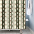 thumbnail image 3 of Tchckioa Christmas Cane Holly Shower Curtain,Privacy Protection Hooks Bath Curtain for Bathtub Decor 47x72 Inch,Green and Beige, 3 of 6