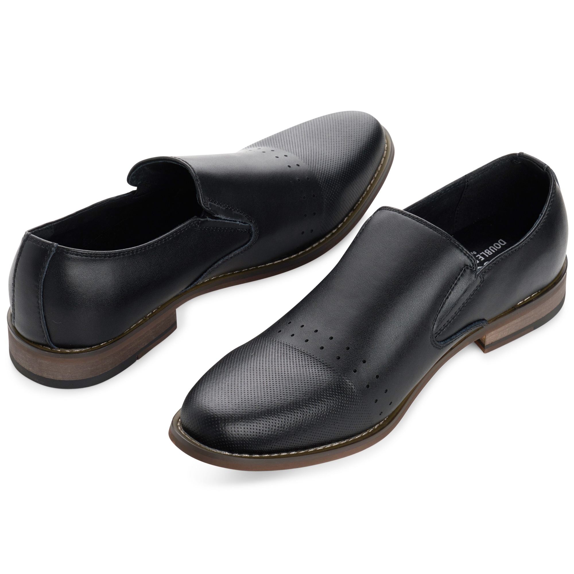 Alpine Swiss Double Diamond Mens Leather Loafers Oxford Slip-on Dress Shoes - image 4 of 7