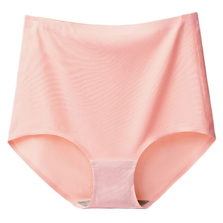 Multi-color 3X-Large Women s Plus Size Women s Seamless Underwear Pack Ultra High Waist Solid Womens Underwear Bulk Color Briefs Ice Silk Traceless Briefs Will Not Be Cau