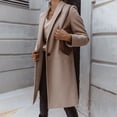 thumbnail image 3 of UPPADA Women's Long Trench Coat Double-Breasted Classic Lapel Overcoat Belted Slim Outerwear Coat Ladies Winter Coats Gray,XXL, 3 of 7