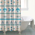 thumbnail image 4 of Blue Ethnic Bird Pattern Shower Curtain 72"x84" ,Bathroom Decorative Shower Curtains Set with 12 Hooks,Modern Waterproof Washable Shower Curtain, 4 of 6