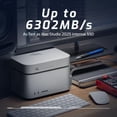thumbnail image 3 of OWC StudioStack 4TB NVMe SSD Thunderbolt 5 dual-drive hybrid storage and connectivity hub that perfectly stacks with Mac Studio and 2018-2023 Mac minis. Also compatible with other Mac and PC devices, 3 of 6