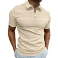 thumbnail image 1 of Men's Four Seasons Leisure Fashion Stripe Contrast Design Lapel Button Long Sleeve Tops, 1 of 6