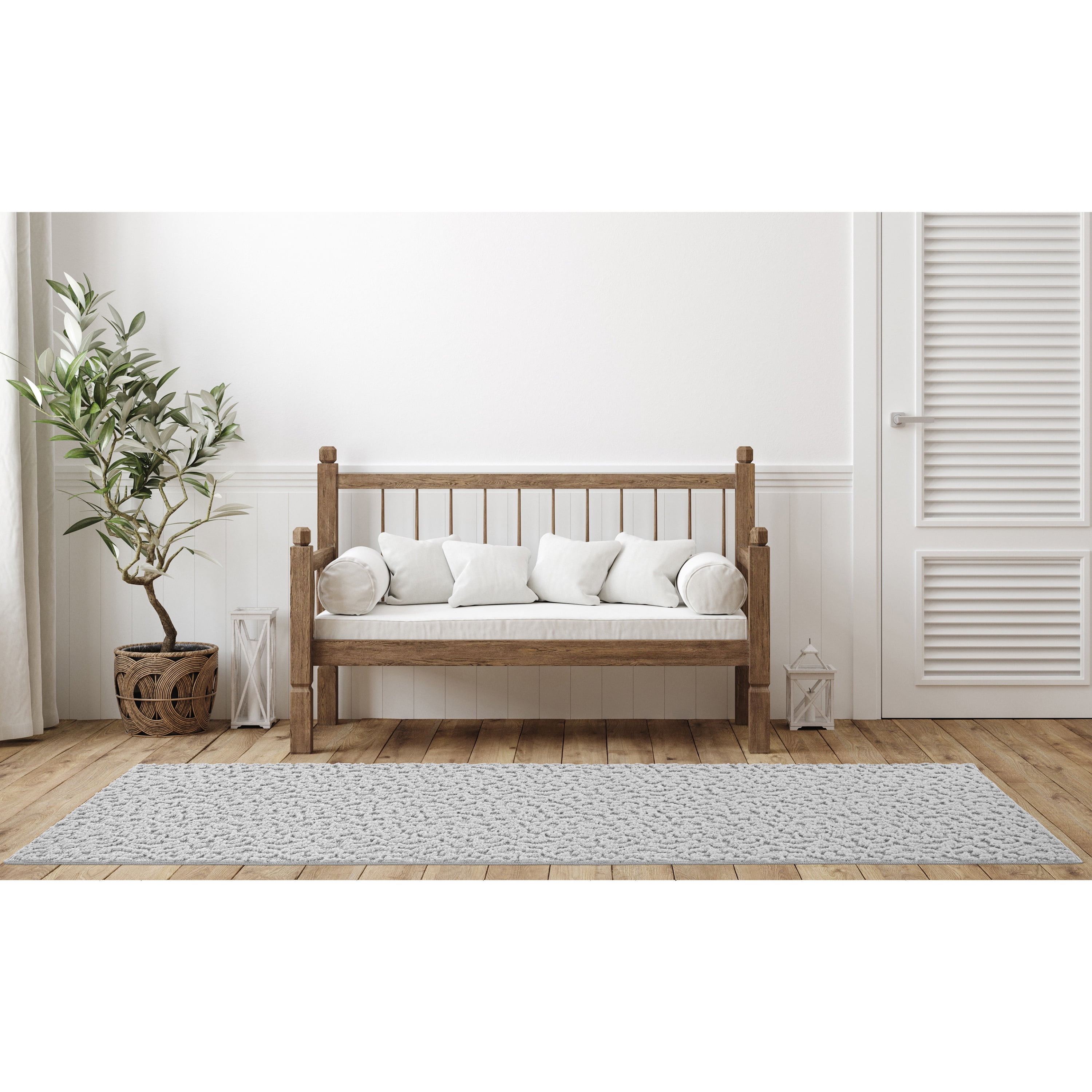 Garland Rug Ivy Silver Indoor Runner Rug, 2' x 12'