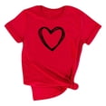 thumbnail image 2 of Puntoco moda mujer casual manga corta amor impreso o-cuello tops camiseta blusa Puntoco Puntoco-5367, 2 of 3