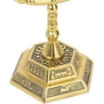 thumbnail image 5 of BRTAGG Menorah 7 Branch, 12 Tribes of Israel, Jerusalem Temple Jewish Candle Holder (8", Gold), 5 of 5