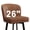 26"-Dark Brown-Faux Leather, variant on MultiHaven 30" Shell Back Bar Stools Set of 2,Swivel Counter Height Fabric Chairs with Metal Legs for Kitchen Island,Bar,Cafe - Mid Grey