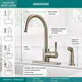 thumbnail image 3 of Peerless Precept Single-Handle Kitchen Sink Faucet with Side Sprayer, Stainless P199152LF-SS, 3 of 10