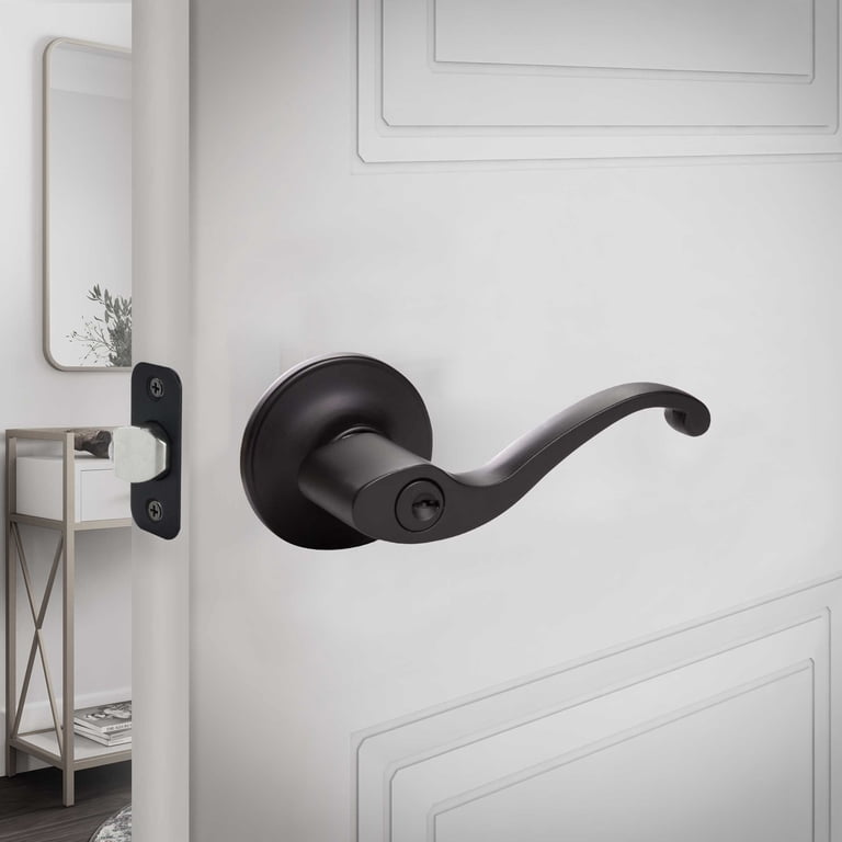 Designers Impressions Kingston Door Lever - Oil Rubbed Bronze, Keyed Entry Lock