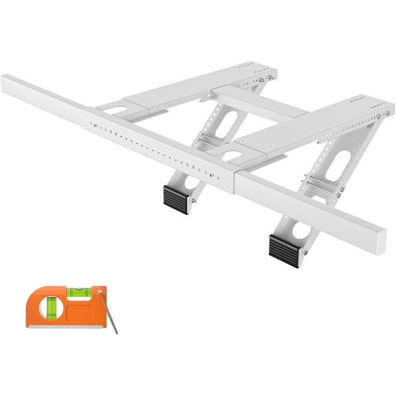 Fil-fresh No Drill Window AC Support Bracket, AC Brackets for Windows No Drilling, Fits Single & Double-Hung Windows, Holds up to 220lbs, for 5,000-24,000 BTU AC Units, Heavy Duty & Adjustable