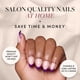 thumbnail image 2 of Press On Nails, ciruela glametica, semitransparente, corta, almendra, 2 of 6
