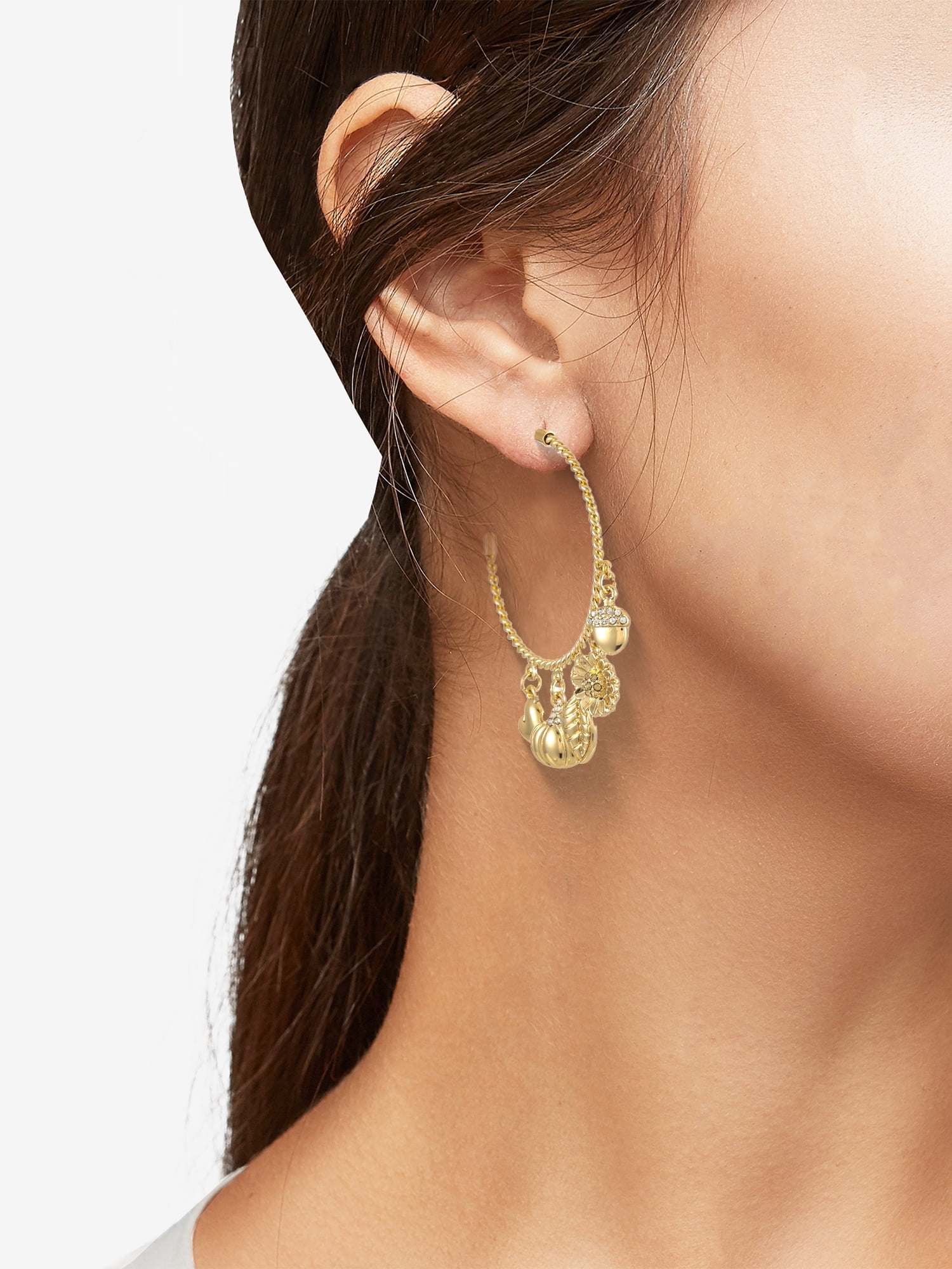 Packed Party Women's Fall Charmy Hoop Earrings, 1 Pair