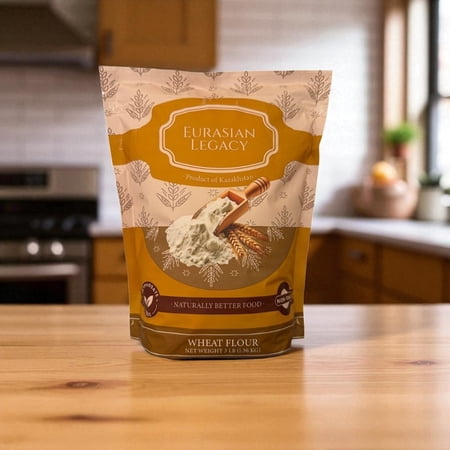EURASIAN LEGACY WHEAT FLOUR, HIGH-PROTEIN, NON-GMO, GLYPHOSATE-FREE, UNBLEACHED, PERFECT FOR BREAD & BAKING, 3 LB