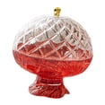thumbnail image 2 of Frutero, bombonera con tapa, decoración de mesa elevada, recipiente decorativo para aperitivos Rojo transparente, 2 of 9