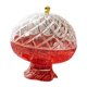 thumbnail image 2 of Plato frutero elegante y elevado para decoración de mesa, bombonera europea con drenaje. Rojo transparente, 2 of 9