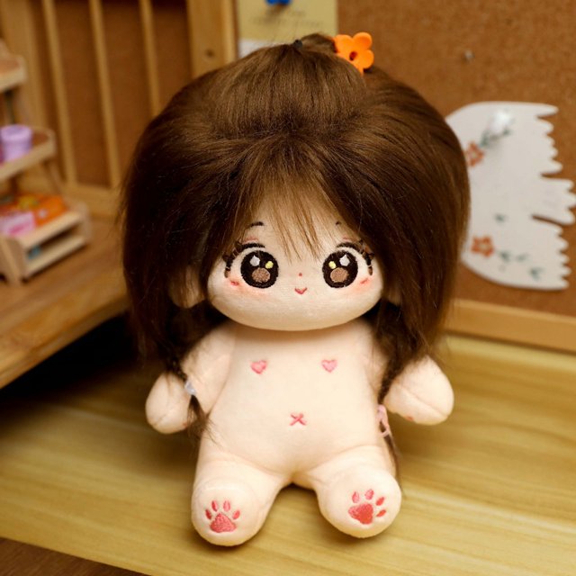 Muñeca de peluche de algodón Kawaii, ídolo de peluche, figura de superestrella, muñecas lindas, cuerpo gordo, vestido de mariposa, muñeca de niña que puede cambiar de ropa, regalo