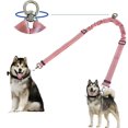 thumbnail image 1 of Corooci 2 Laisses pour Chien, Rotation Pivotante Double Laisse 360 pour 2 Chiens, Laisse Double Réfléchissante Réglable (Rose), 1 of 3