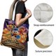 thumbnail image 3 of Legend of The Three Caballeros Bolso de tela con estampado de lienzo para mujer, bolsa de compras reutilizable y estética, con cremallera interior, regalo para mujer,40*40cm., 3 of 6