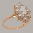 thumbnail image 2 of LBG British Made 10k Rose Gold Womens Ring Natural Opal & Cultured Pearl Statement Ring - 33 size options - Size 7.5, 2 of 6