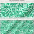 thumbnail image 2 of Soimoi Green Cotton Cambric Fabric Just Love Forever Text Decor Fabric Printed Yard 56 Inch Wide, 2 of 7
