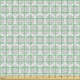 thumbnail image 2 of Floral Fabric by the Yard, Rhythmic Intricate Ornaments in Greyscale Tones Pattern on Plain Backdrop, Decorative Upholstery Fabric for Chairs & Home Accents, White and Pale Grey by Ambesonne, 2 of 5