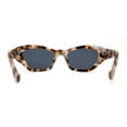 thumbnail image 2 of Womens Mod Thick Plastic Chunky Cat Eye Sunglasses Beige Tortoise Black, 2 of 4