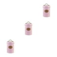 thumbnail image 3 of serony Metal Transparent Tea Jars For Storing And Displaying Favorite Tea Leaves Versatile Kitchen Storage Jars Eco-Friendly Pink sugar 3Set, 3 of 6