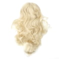 thumbnail image 1 of Peluca rubia larga ondulada con raya en medio para mujer, cabello largo y rizado, peluca sintética resistente al calor para Halloween, cosplay y uso diario., 1 of 14