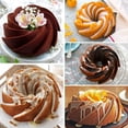 thumbnail image 3 of RYLZX 3 Pack Large Fluted Cake Pan  - Nonstick Fluted Tube Pan, Large Round Silicone Mold for Cake, Brownie, Cornbread, Jello Cake （﻿Grey + Pink + Blue）, 3 of 7