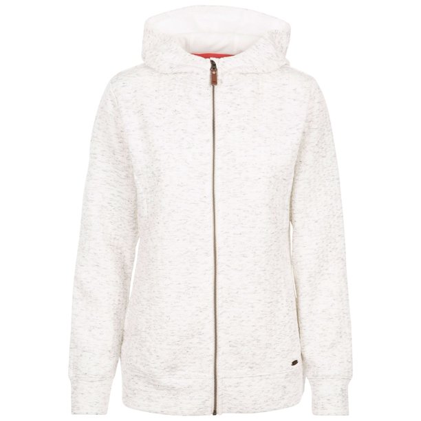 Trespass - Sudadera con Cremallera Winnie para Mujer (Blanco Fantasma Jaspeada)
