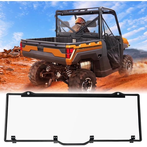 Nilight Rear Window Scratch-Resistant Clear Polycarbonate UTV Windshield Compatible With 2013-2025 Polaris Ranger XP 1000 900 Full Size 570 Diesel Crew PRO XD 4000G 2000G AWD