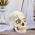 thumbnail image 4 of BKER Petite Statue en Résine Tête Statue d'Halloween Ornement en Résine Argent Sculptures Figurines de Collection, 4 of 5