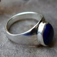 thumbnail image 4 of Blue Lapis Lazuli Ring, 925 Silver Ring, Statement Ring, New Designer Ring, Gemstone Ring, Wide Band Ring, Men's Signet Ring, Gift For Him, 4 of 4