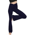 thumbnail image 1 of YAZI Women's Casual Bootleg Yoga Pants V Crossover High Waisted Flare Workout Pants Leggings, 1 of 12
