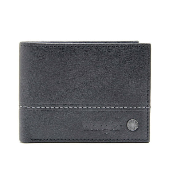 Wrangler Leather Bifold Wallet - Black