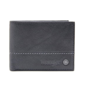 Wrangler Leather Bifold Wallet, Black