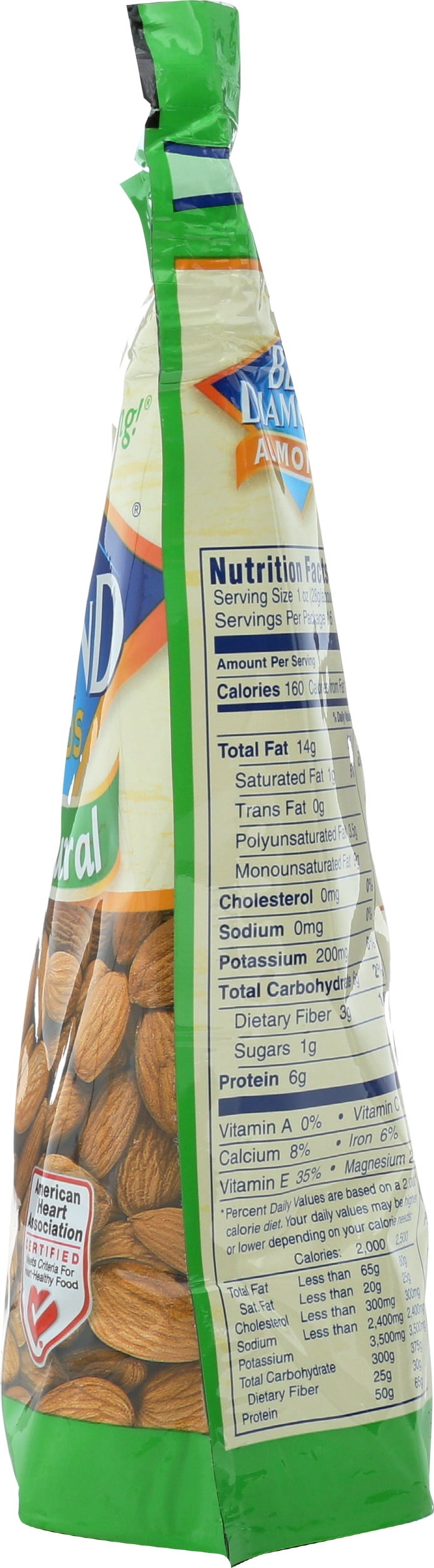 Pack of 6, Blue Diamond Whole Natural Almonds, 16 oz