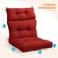 thumbnail image 5 of EAGLE PEAK Tufted Outdoor/Indoor High Back Patio Seat Cushions, Set of 2, 46 x 22 in,Red, 5 of 9